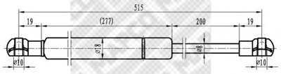 Газовая пружина, крышка багажник MAPCO купить