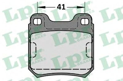 Тормозные колодки задние Opel Omega 1,8/2,0/2,3D -8/88 (расст. между отв. 41 мм)