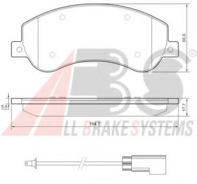 Колодка торм. диск. FORD TRANSIT передн. (пр-во ABS)