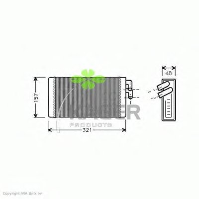 Теплообменник, отопление салона KAGER купить