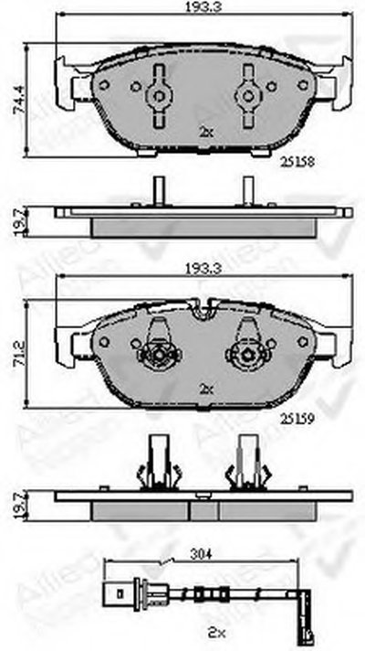 Комплект тормозных колодок, дисковый тормоз ANL Braking COMLINE купить