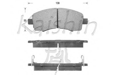 Комплект тормозных колодок, дисковый тормоз KAISHIN купить
