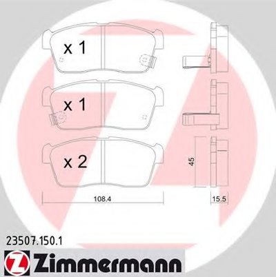 Комплект тормозных колодок, дисковый тормоз ZIMMERMANN купить