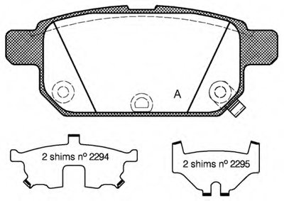 Комплект тормозных колодок, дисковый тормоз ADVANCE OPEN PARTS купить