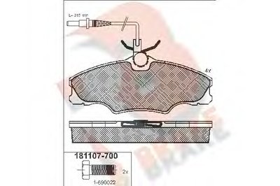 Комплект тормозных колодок, дисковый тормоз R BRAKE купить