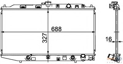 Радиатор, охлаждение двигателя BEHR HELLA SERVICE HELLA купить