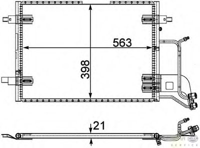 Радиатор кондиционера AUDI A4 (8D2, B5) 94-00,A4 Avant (8D5, B5) 94-01
