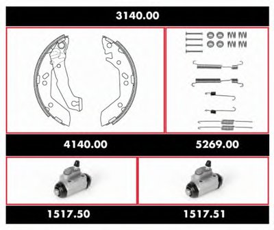 Комплект тормозов, барабанный тормозной механизм Precision Kit REMSA купить