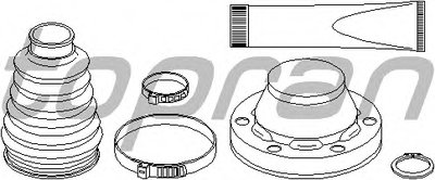 Комплект пылника, приводной вал TOPRAN купить