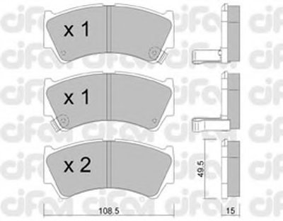 Комплект тормозных колодок, дисковый тормоз CIFAM купить