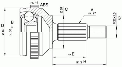 Шарнирный комплект, приводной вал SPIN OPEN PARTS купить