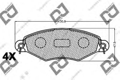 Комплект тормозных колодок, дисковый тормоз DJ PARTS купить