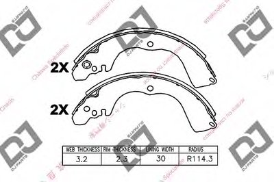 Комплект тормозных колодок DJ PARTS купить