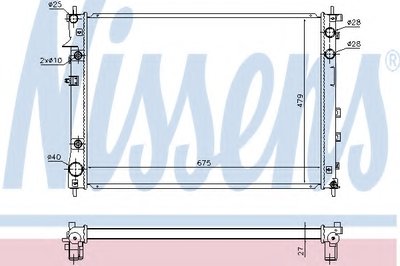 Радиатор, охлаждение двигателя NISSENS купить