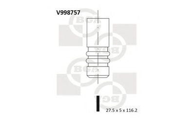 Клапан выпускной Opel Astra 1.4 04-