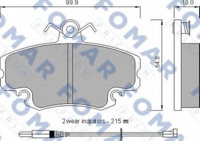 Комплект тормозных колодок, дисковый тормоз FOMAR Friction купить