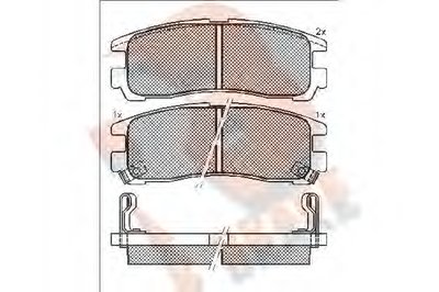 Комплект тормозных колодок, дисковый тормоз R BRAKE купить