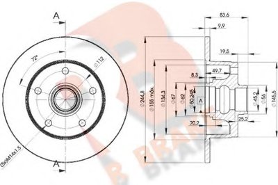 Тормозной диск R BRAKE купить