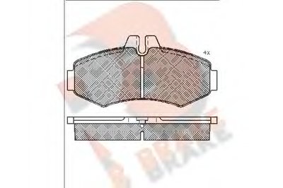 Комплект тормозных колодок, дисковый тормоз R BRAKE купить