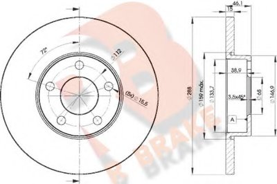 Тормозной диск R BRAKE купить