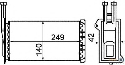 Радиатор отопителя FORD SIERRA 82-93, SCORPIO 85-98  (TEMPEST)