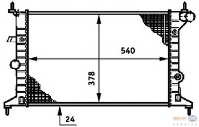 Радиатор, охлаждение двигателя BEHR HELLA SERVICE HELLA купить
