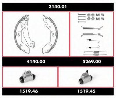 Комплект тормозов, барабанный тормозной механизм Precision Kit REMSA купить