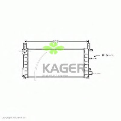 Радиатор, охлаждение двигателя KAGER купить