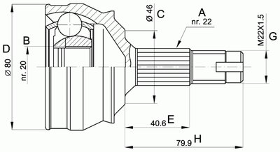 Шарнирный комплект, приводной вал SPIN OPEN PARTS купить