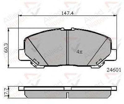 Комплект тормозных колодок, дисковый тормоз ANL Braking COMLINE купить