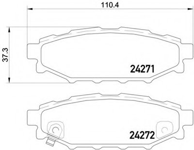 Комплект тормозных колодок, дисковый тормоз BREMBO купить