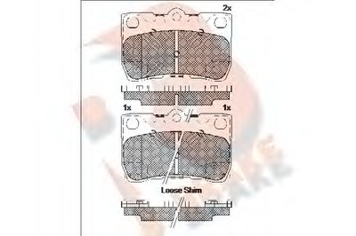 Комплект тормозных колодок, дисковый тормоз R BRAKE купить