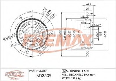 Тормозной диск Premium Black Carbon + FREMAX купить