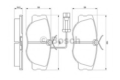 Комплект тормозных колодок, дисковый тормоз BOSCH купить