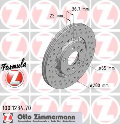 Тормозной диск FORMULA Z BRAKE DISC ZIMMERMANN купить