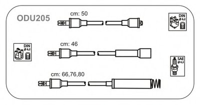 Комплект проводов зажигания Opel Ascona, Kadett C18NE, C18NT