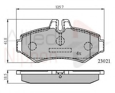 Комплект тормозных колодок, дисковый тормоз ANL Braking COMLINE купить