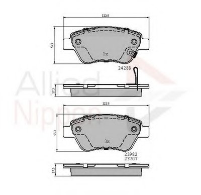 Комплект тормозных колодок, дисковый тормоз ANL Braking COMLINE купить