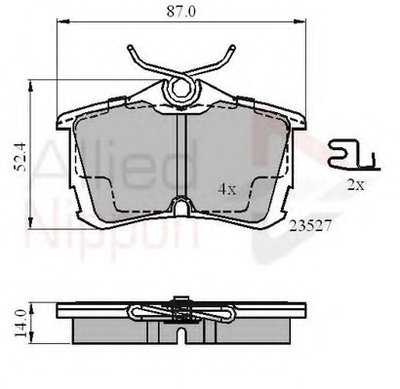 Комплект тормозных колодок, дисковый тормоз ANL Braking COMLINE купить