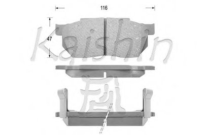Комплект тормозных колодок, дисковый тормоз KAISHIN купить