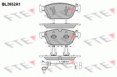 Комплект тормозных колодок, дисковый тормоз FTE купить