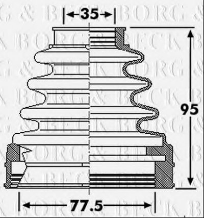 Пыльник, приводной вал BORG & BECK купить