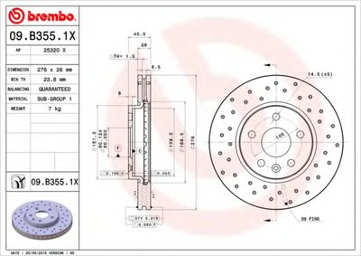 Тормозной диск BREMBO XTRA LINE BREMBO купить