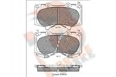 Комплект тормозных колодок, дисковый тормоз R BRAKE купить