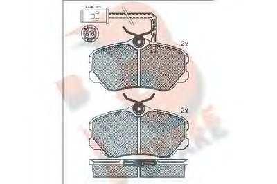 Комплект тормозных колодок, дисковый тормоз R BRAKE купить