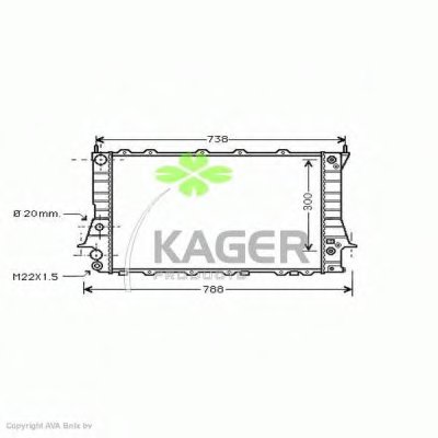 Радиатор, охлаждение двигателя KAGER купить