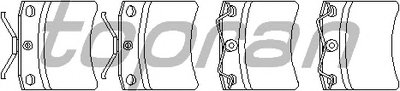 Комплект тормозных колодок, дисковый тормоз TOPRAN купить