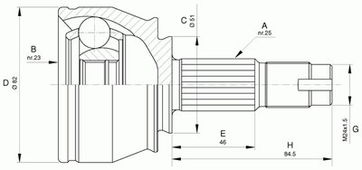 Шарнирный комплект, приводной вал SPIN OPEN PARTS купить