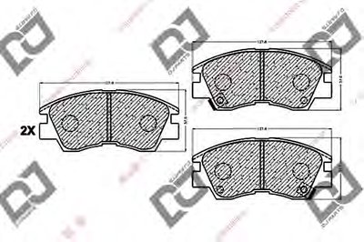 Комплект тормозных колодок, дисковый тормоз DJ PARTS купить