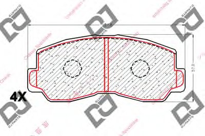 Комплект тормозных колодок, дисковый тормоз DJ PARTS купить